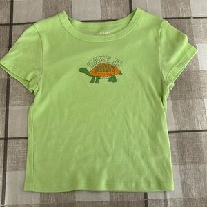 Green crop top